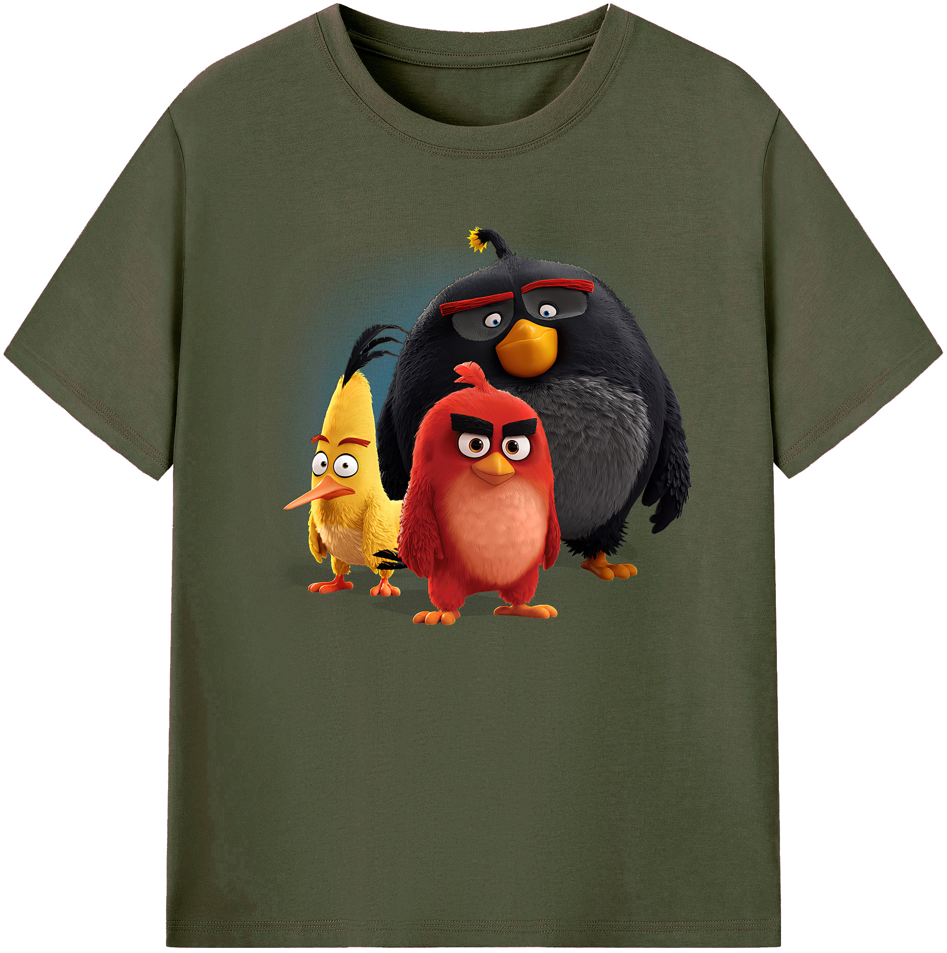 （画像用） Angry Birds アングリーバード 綿100％ メンズ半袖Tシャツ｜肌触りやわらか＆通気性